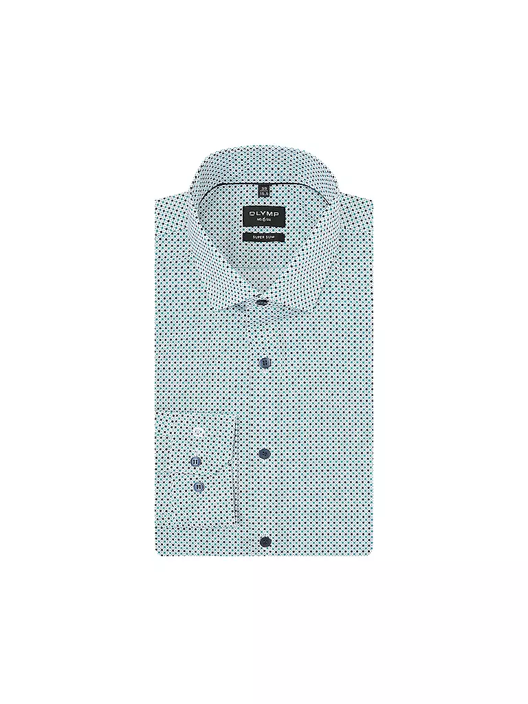 OLYMP NO.6 Hemd Super Slim Fit petrol